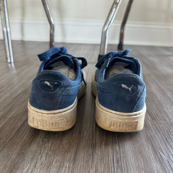 Blue Suede Mono Pumas - Picture 3 of 3